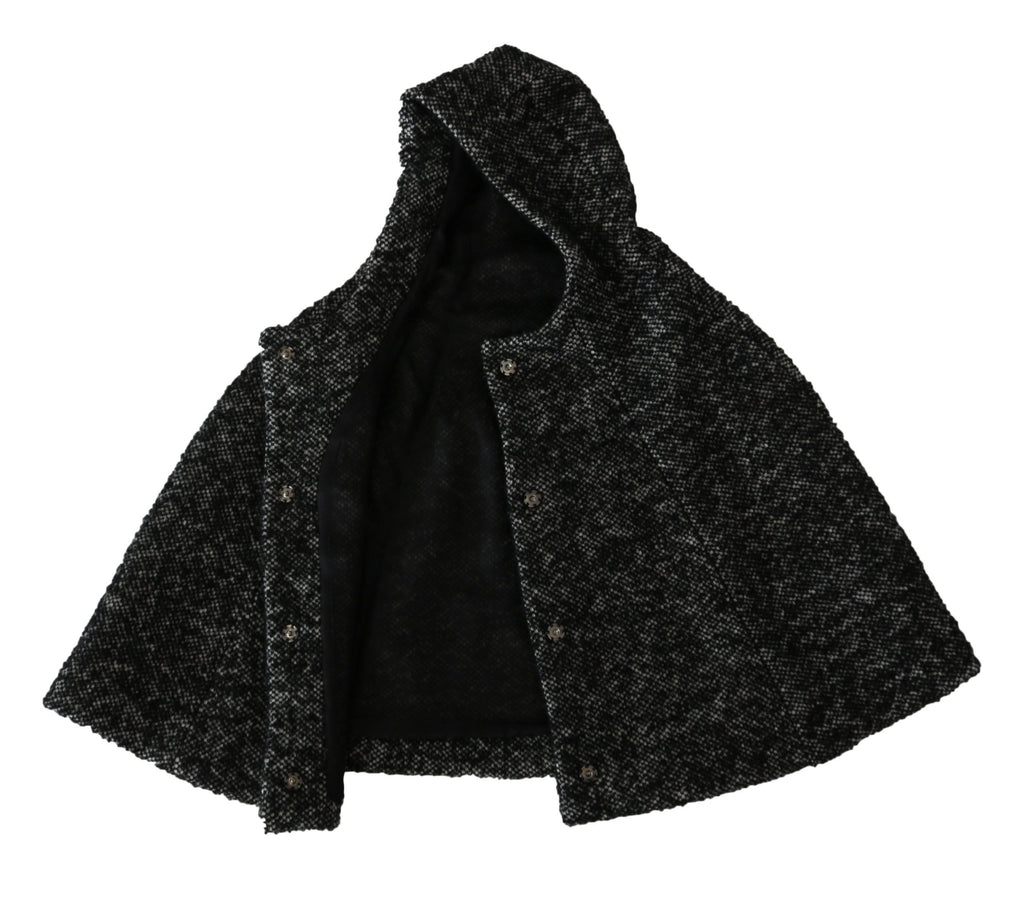 Gray Tweet Wool Kaftan Jacket Coat Top