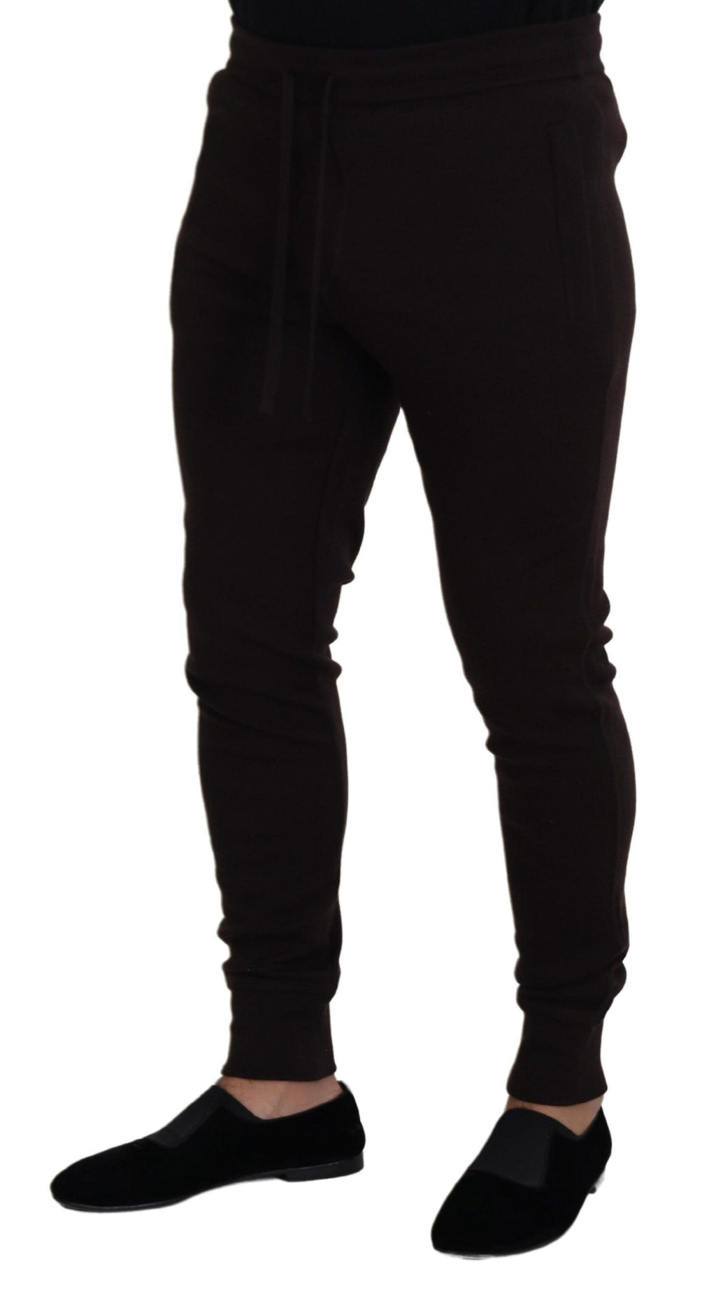 Brown Cashmere Trousers Bottoms Drawstring Pants