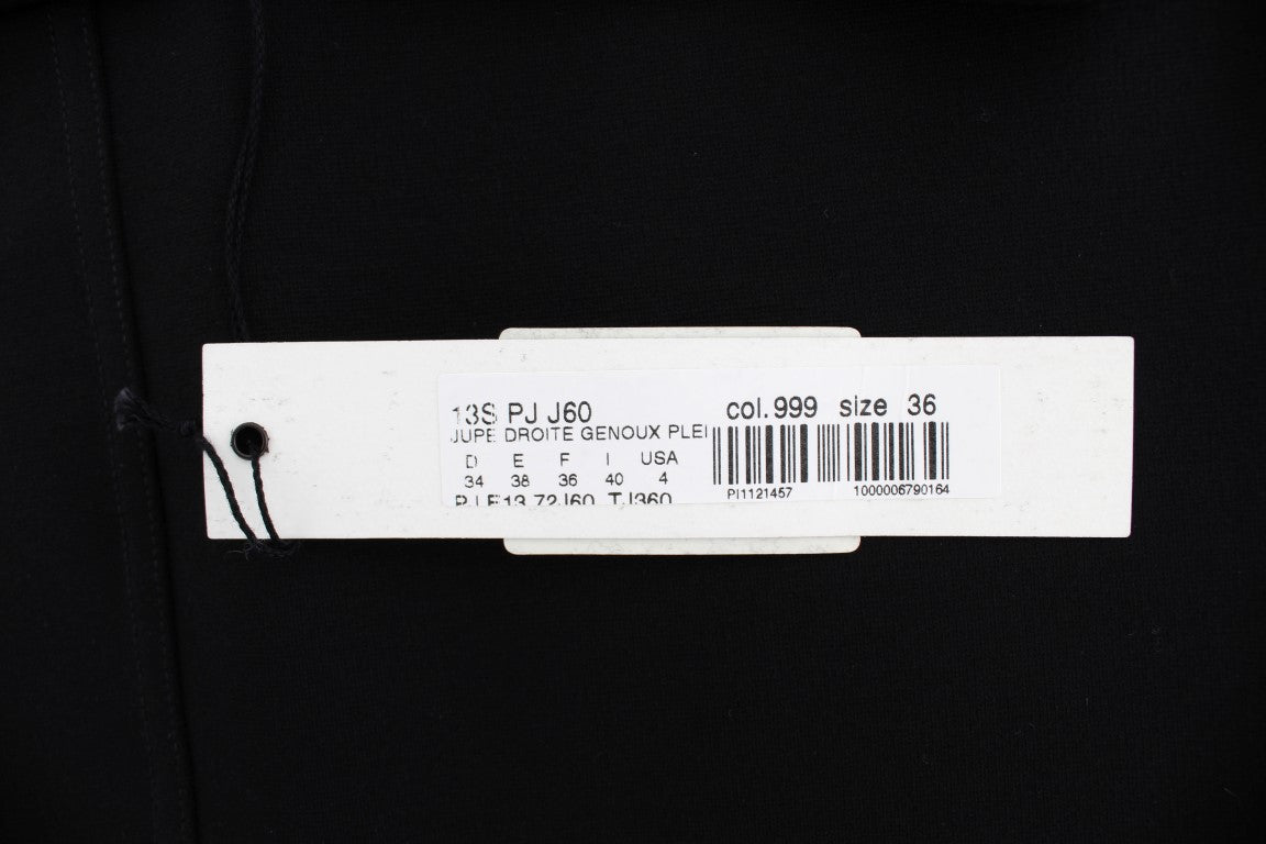 Black Straight Pencil Skirt