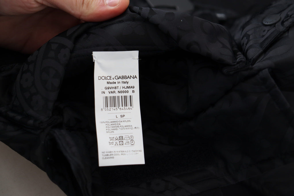 Black Nylon Full Zip Sleeveless Jacket