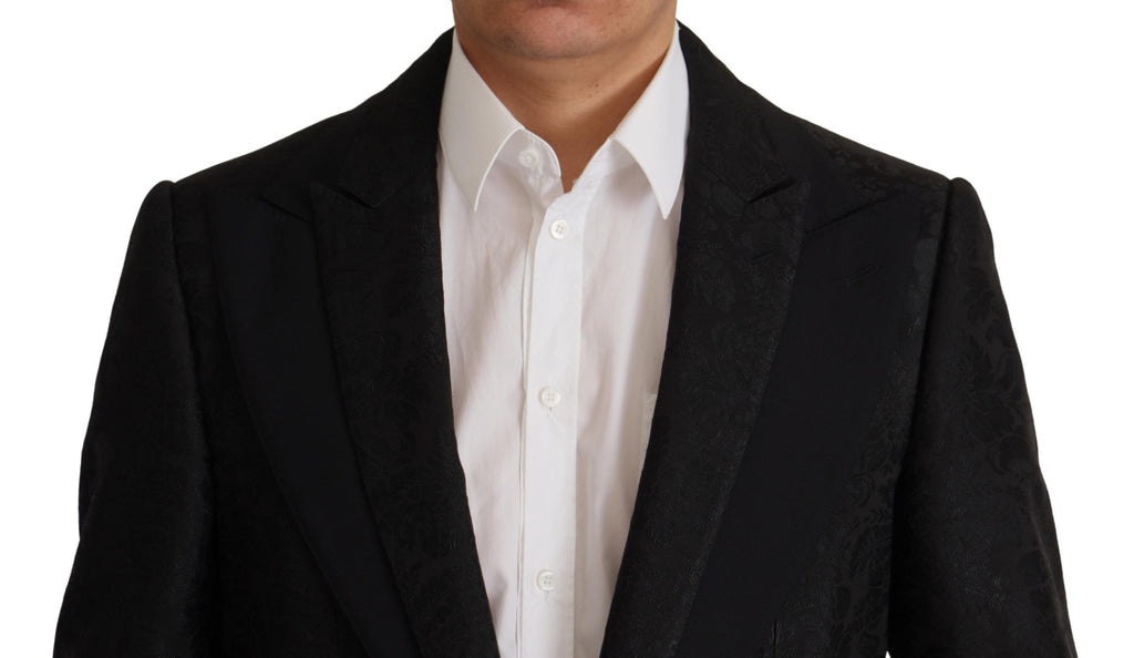 Black Polyester Formal 2 Piece MARTINI Suit