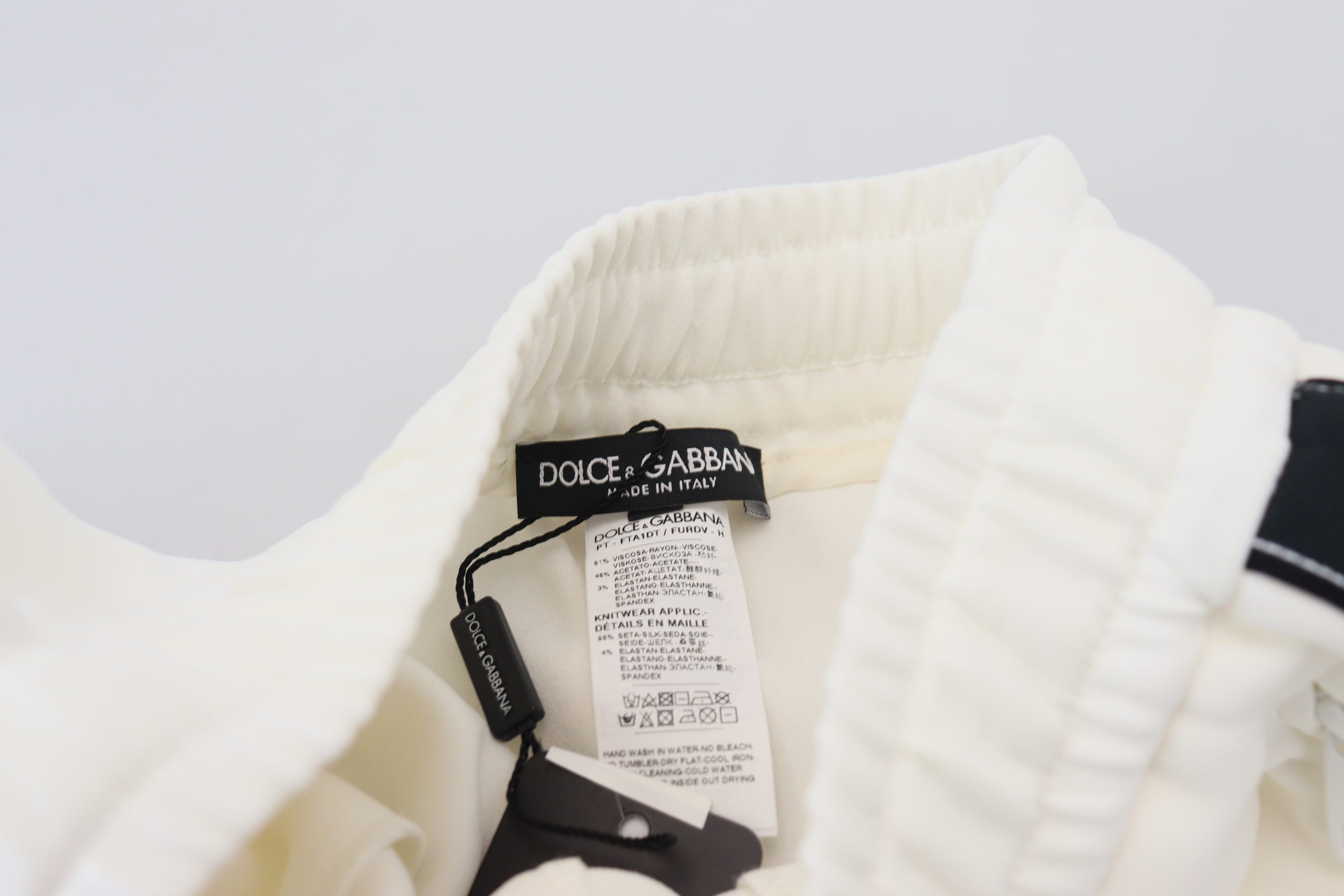 White DG Logo Sweatpants Pants