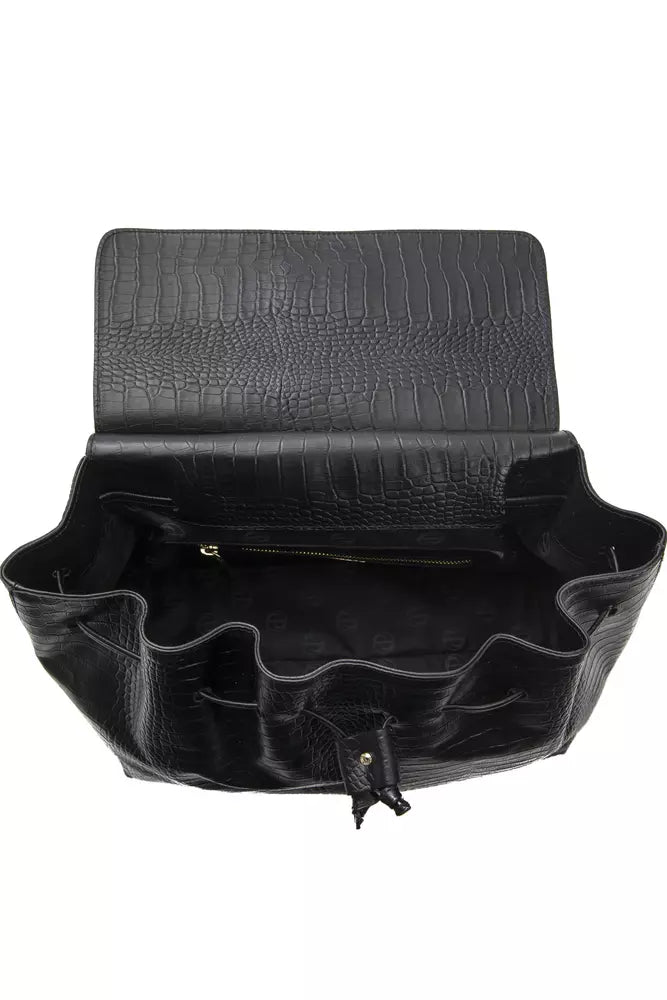 Black Leather Women Shoulder Bag