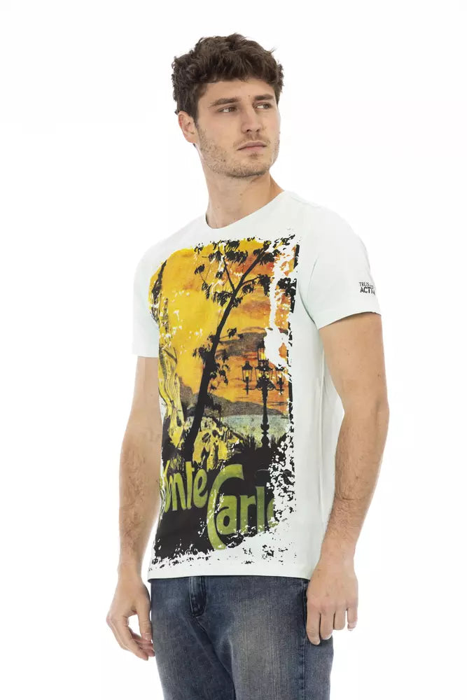 "Light Blue Cotton Men's T-Shirt"