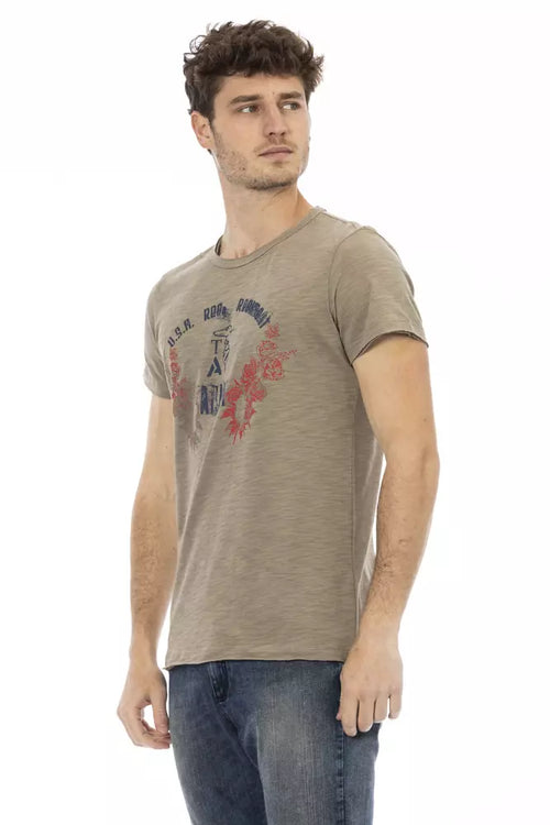 "Green Cotton Men T-Shirt"