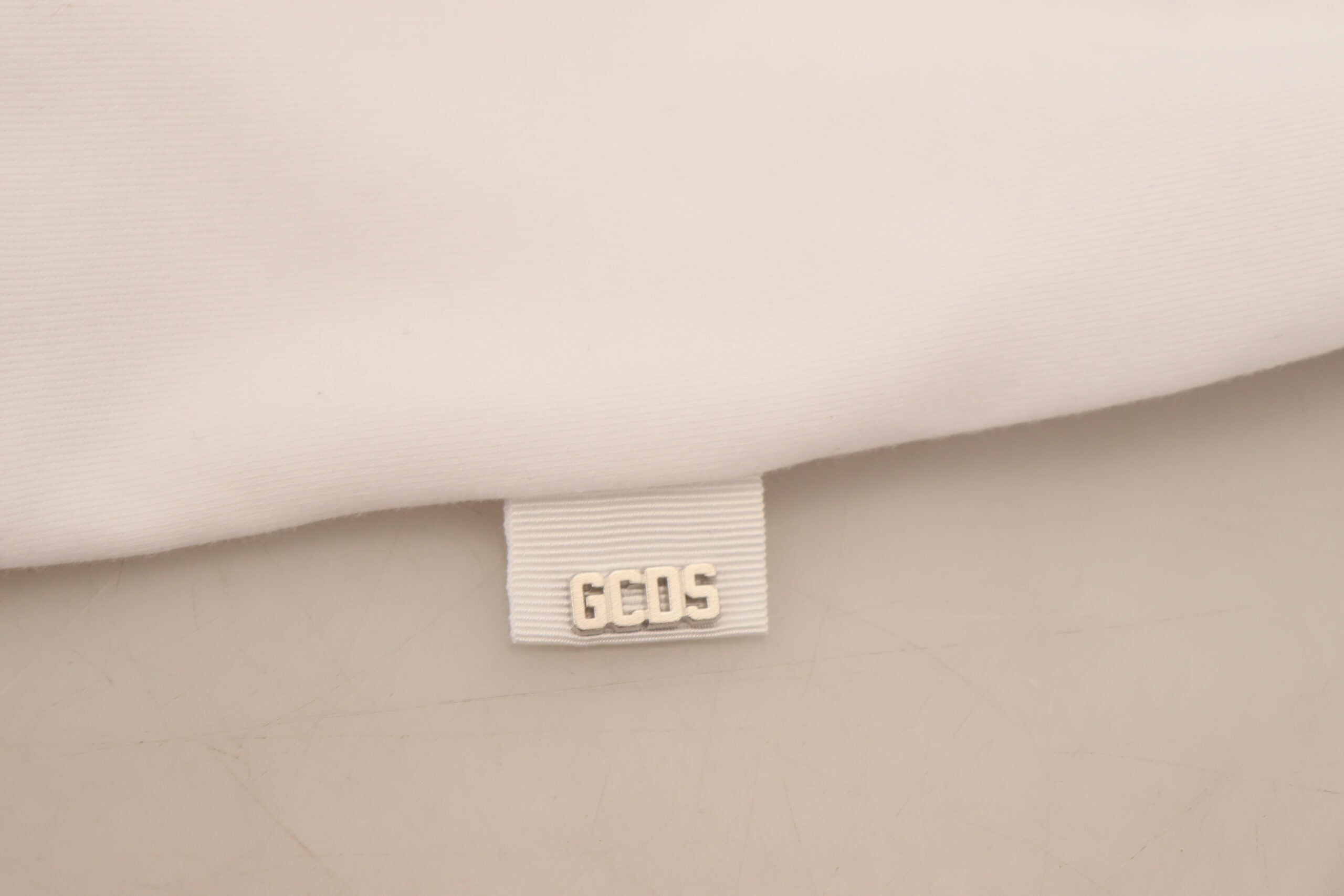 White Logo Print Cotton Short Sleeves T-shirt
