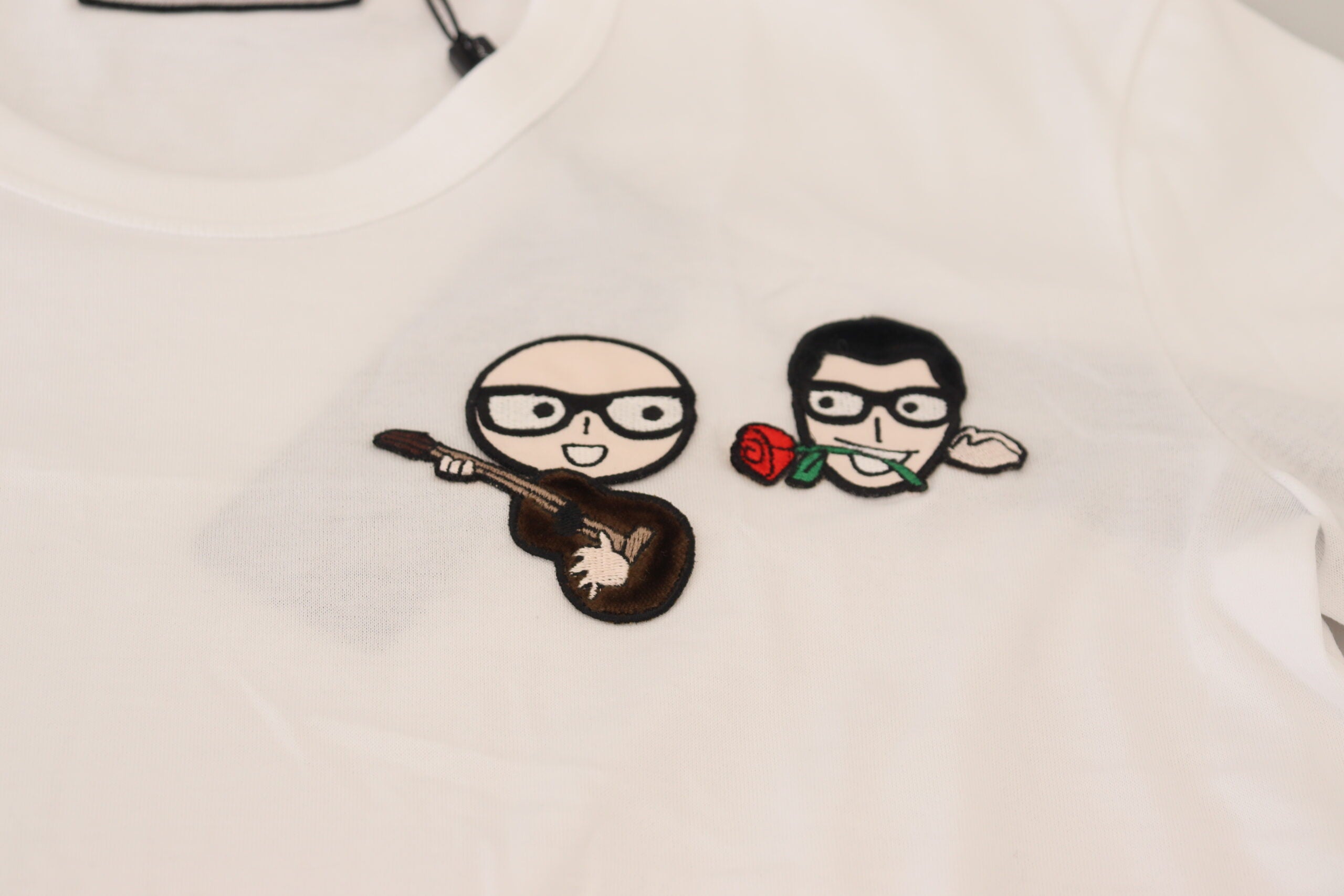 White #dgfamily Crewneck Cotton T-shirt
