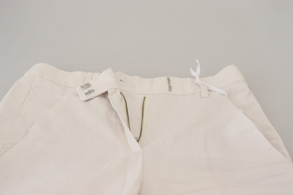 White High Waist Tapered Women Pants