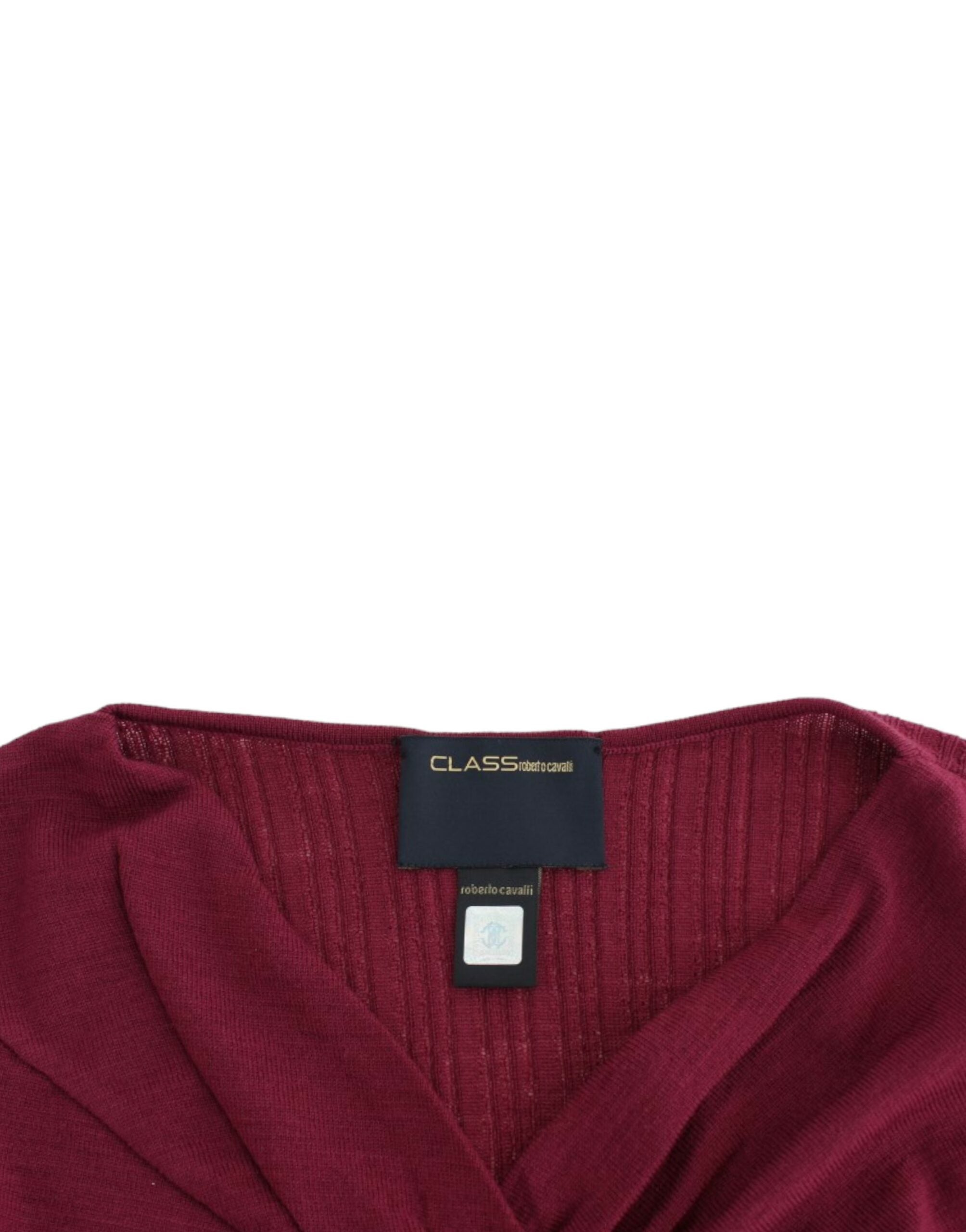Purple knitted wool sweater