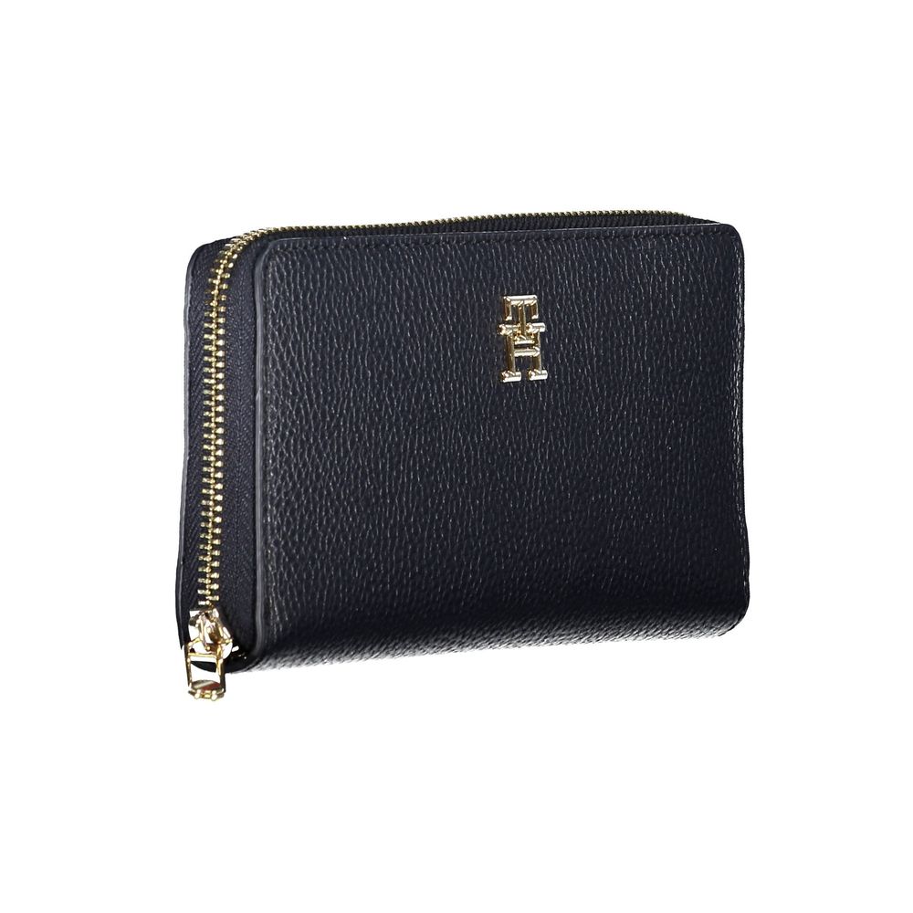 Blue Polyurethane Women Wallet