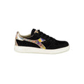 Black Leather Women Sneaker